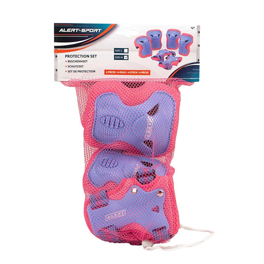 Alerta de alerta Protección deportiva Conjunto m Pink Purple de 3 piezas