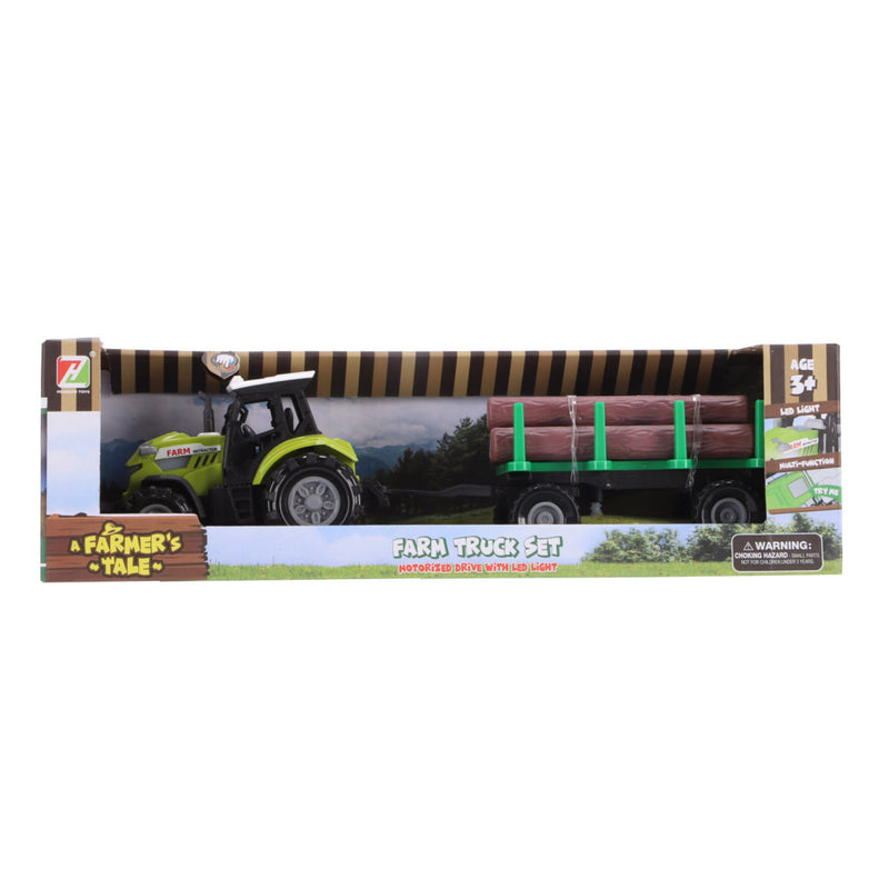 Altri marchi Tractor + Trailer con tronchi d'albero + luce e suono