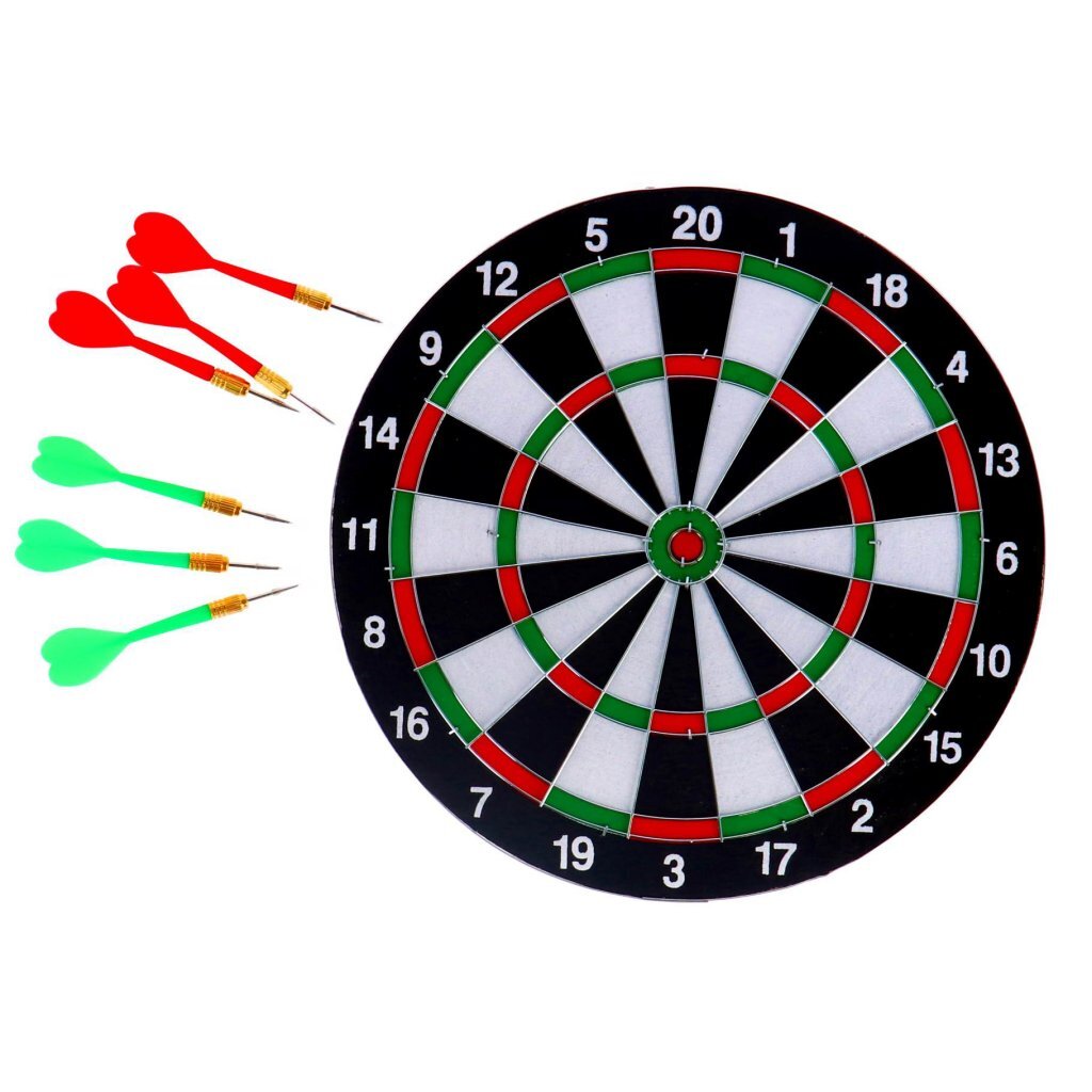 Dartboard a due corde con 6 frecce 37 cm