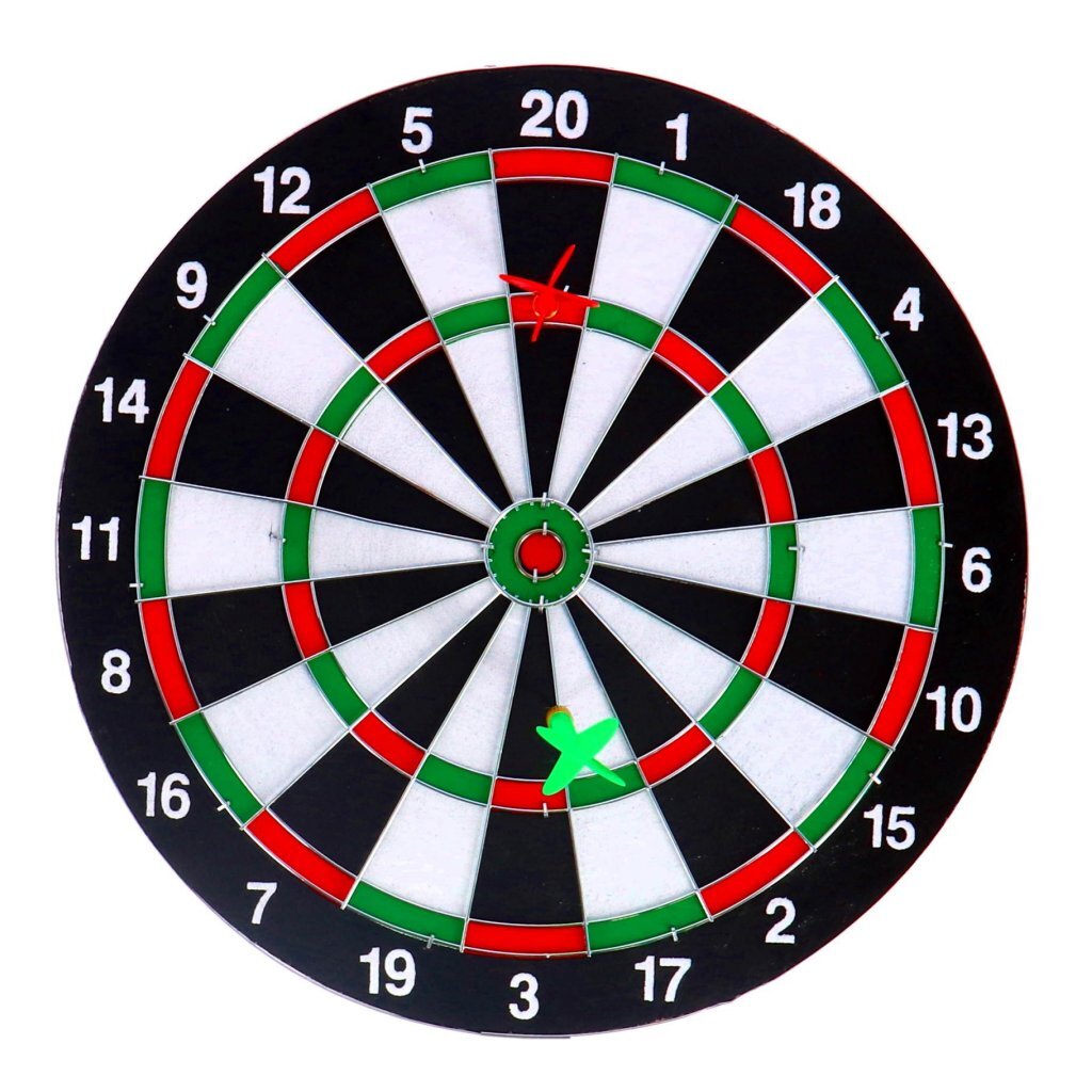 Dartboard dos -lados con 6 flechas 37 cm