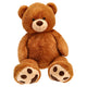Plucchiez Pluziez Cuddly Bear seduto a 120 cm marrone