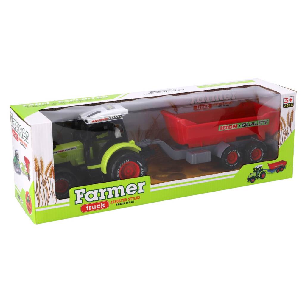 Altri marchi Farmer Tractor con rimorchio di 45 cm di rosso verde