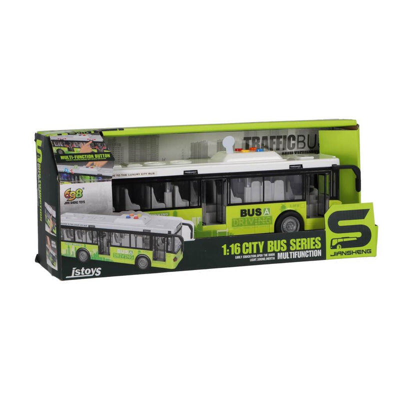 Altri marchi City Bus 1:16 + Light and Sound White Green