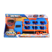 Overige merken pop-up auto transporter + 2 die-cast voertuigen - afbeelding 1
