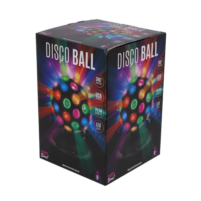 È ora di festeggiare! Palla da discoteca LED 20 cm nera