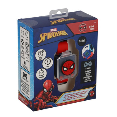 Spiderman speel en leer horloge rood zwart