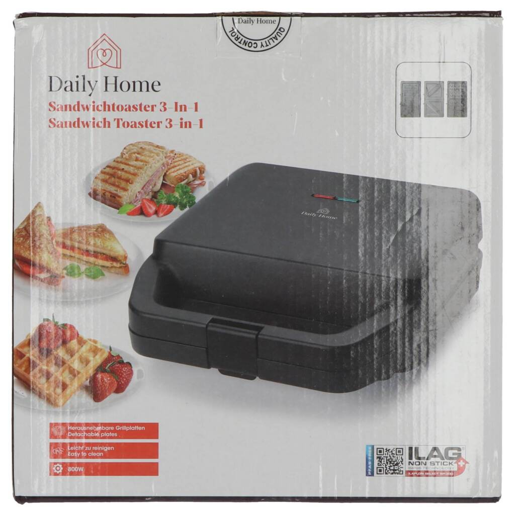 Sandwichera casera diaria gofrera 3 platos