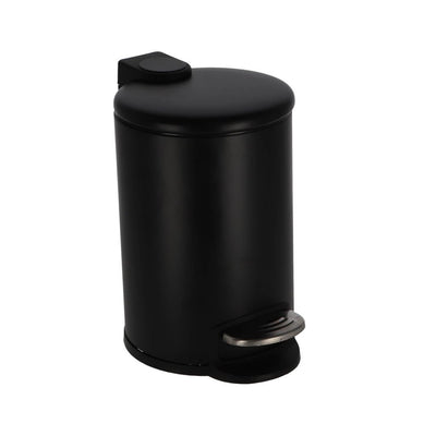 Papelera con pedal Daily Home 3l negro | 2 piezas