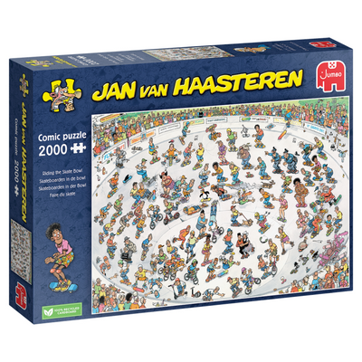 Jan Van Haasteren Jigsaw Puzzle Skateboarding nella ciotola, 2000st.