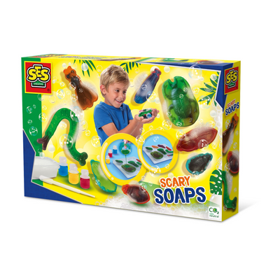 Ses enge zeepjes gieten