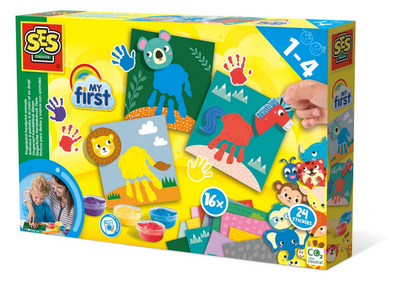 SES My First - Animali per impronta di mano dipinti