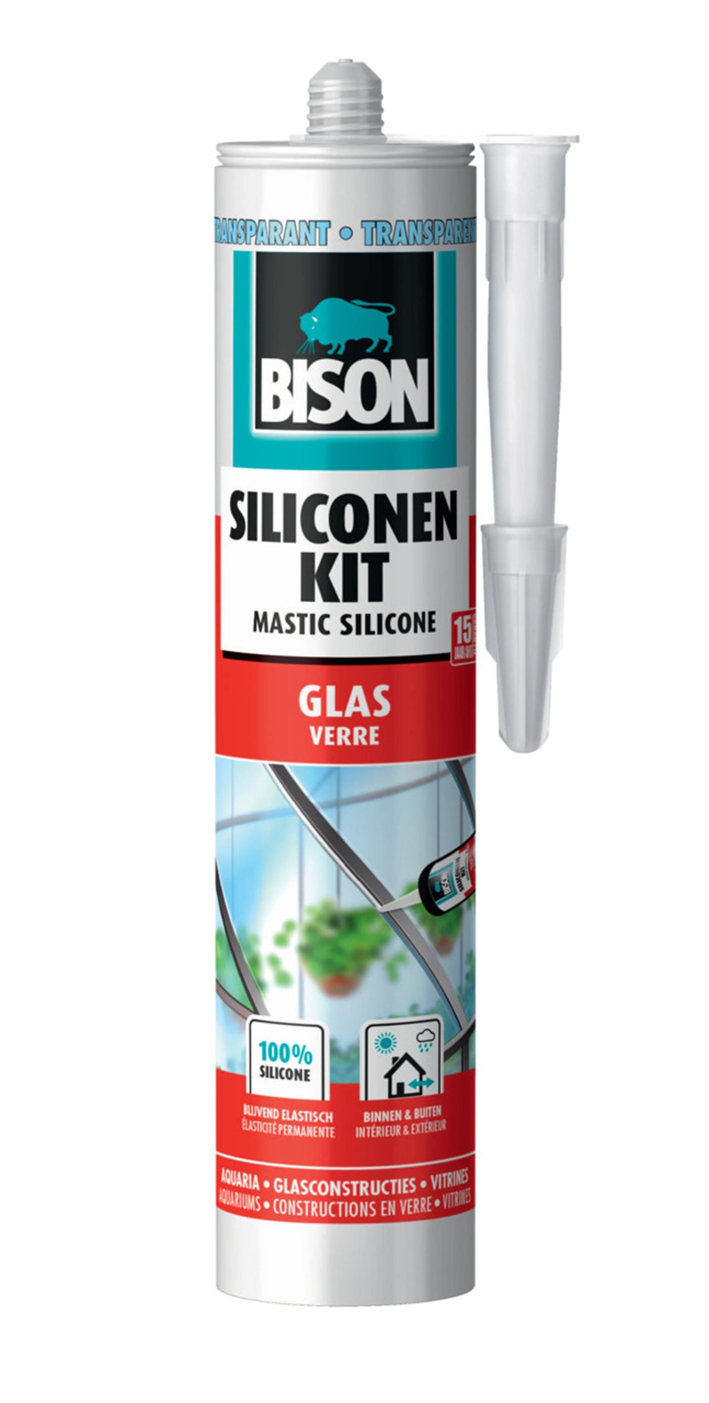 Bison sigillante siliconico per vetri 310 ml