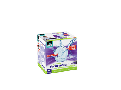 Bison moisture absorber® refill tablet 2x 100 g lavender scent, air dehumidifier, suitable for moisture absorber® ambiance, combat high humidity, also suitable for caravans and campers