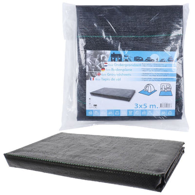 Basic eco grondzeil 3x5 m zwart