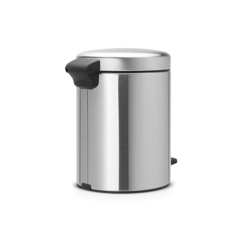 Brabantia pedaalemmer newicon 5 ltr mat steel fingerprintproof