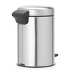 Brabantia newicon pedaalemmer 3l mat staal
