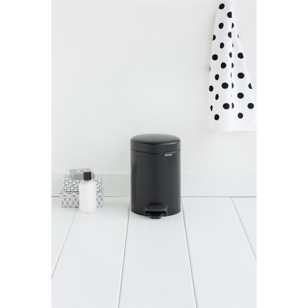 Brabantia Brabantia Newicon Pedal Bin 3L Matte Negro