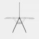 Brabantia hangon droogrek 25m met stang zwart staal