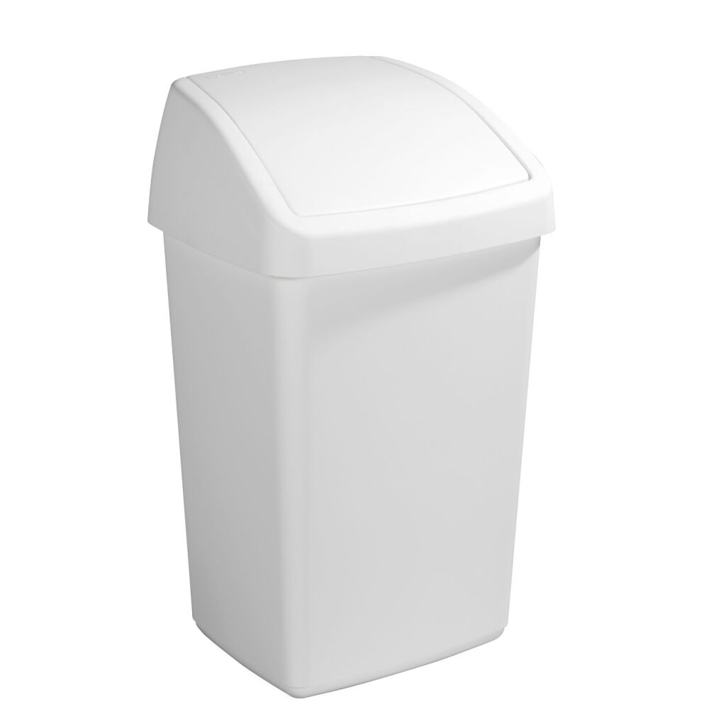 Sunware Sunware Recycle Bin con copertina altalena 50l bianco