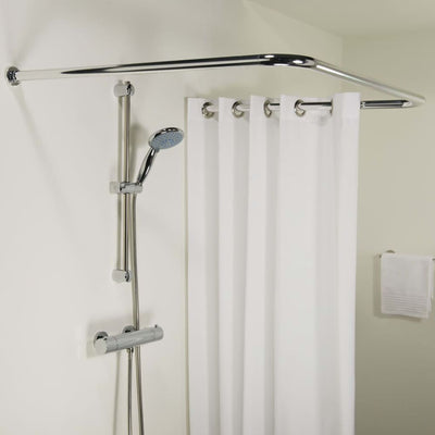 Sealskin douchegordijnstang combi chroomkleurig