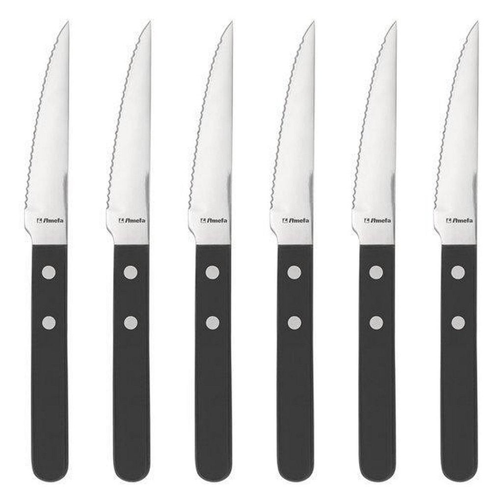 AMEFA AMEFA Pizza Steak Knife Set de 6 piezas de 6 piezas