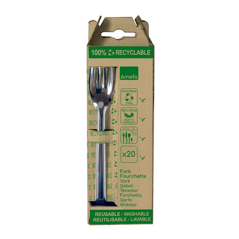 Amefa amefa leaves disposable table forks 20 pieces