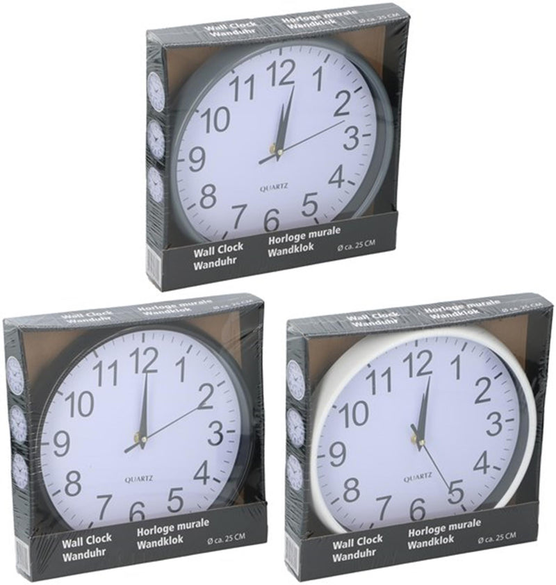 Arti casa reloj de pared ø25x3cm plástico