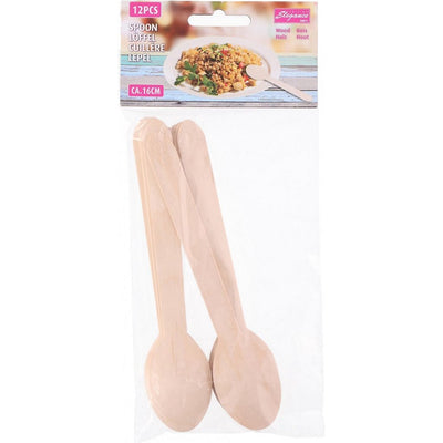 Cocina elegancia elegancia elegancia cucharadas de madera 16 cm 12 piezas
