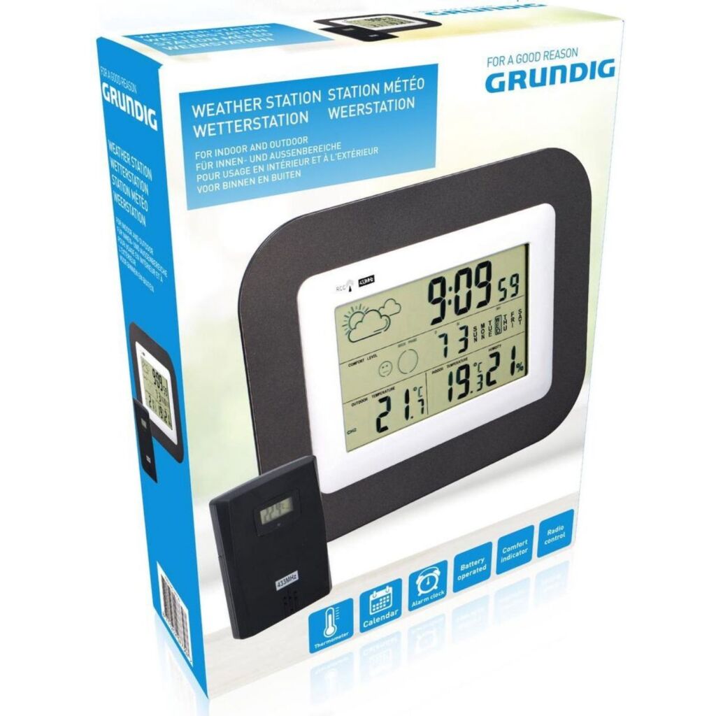 Grundig Grundig Weather Station all'interno e all'esterno nero