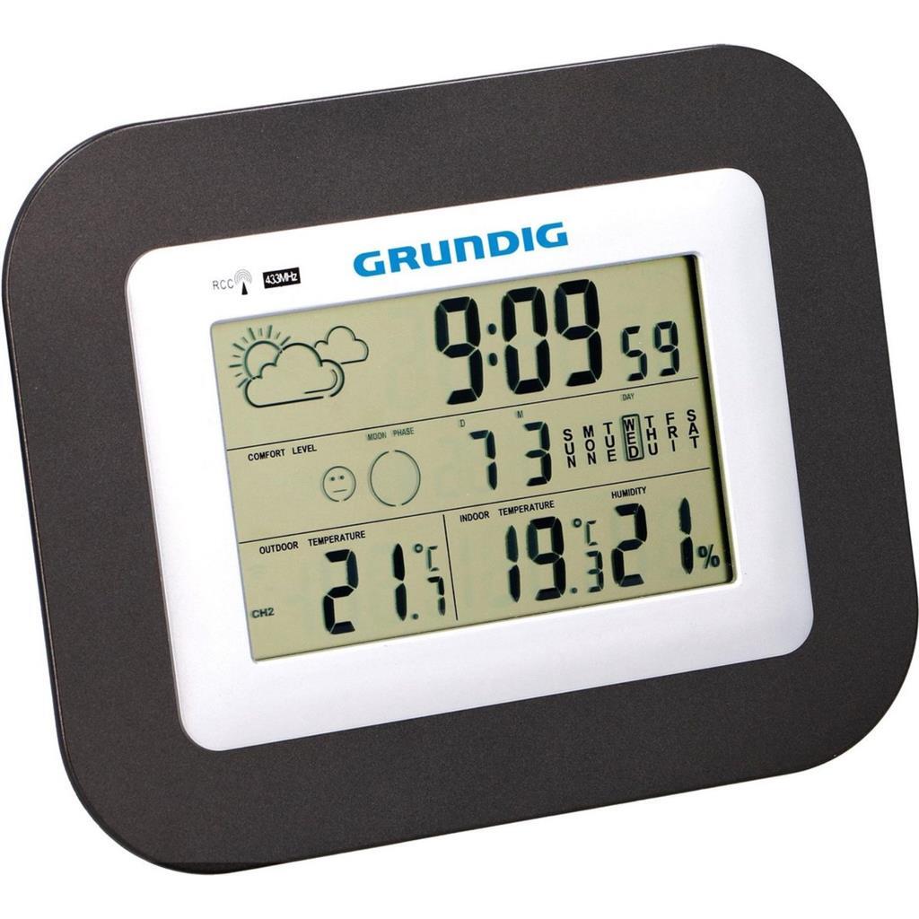 Grundig Grundig Weather Station all'interno e all'esterno nero