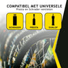 Dunlop Standing Bicycle Pump Version Print Meter Assicatore Testa a doppia valvola Black