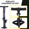 Dunlop Standing Bicycle Pump Version Print Meter Assicatore Testa a doppia valvola Black