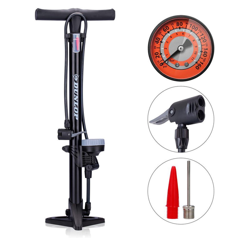 Dunlop fietspomp met drukmeter
