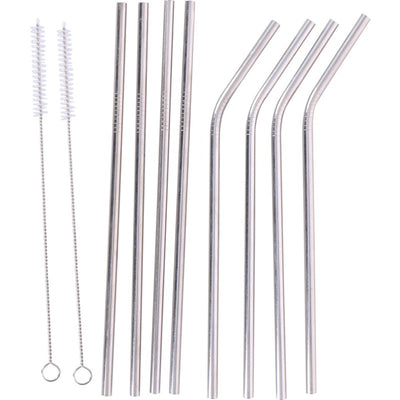 Alpina eco drinkrietjes 21cm rvs 10delig