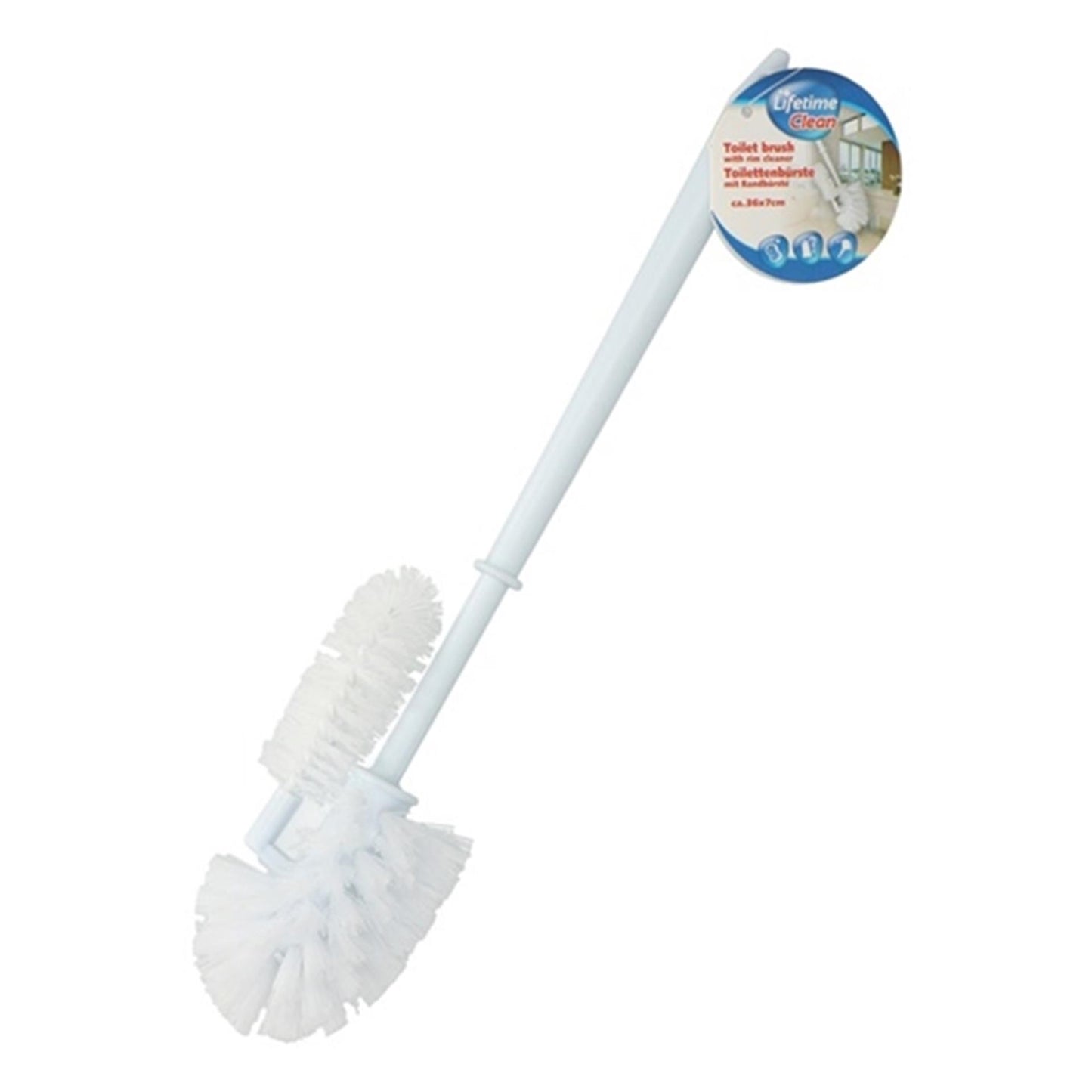 Lifetime clean toiletborstel met randreiniger