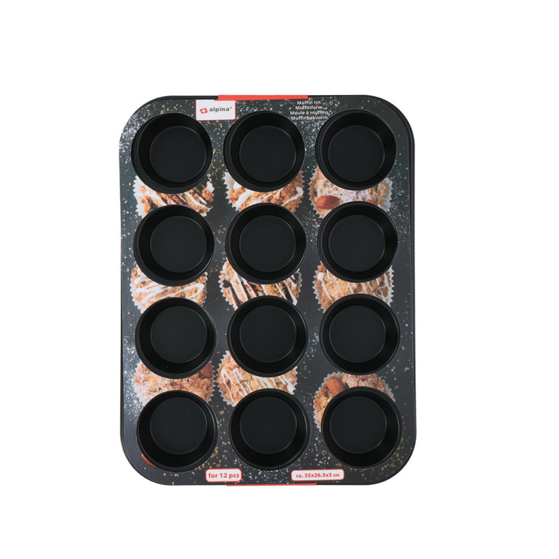 ALPINA Muffin Bin Forma 35x26.5x3 cm nero