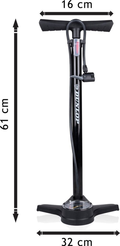 Pompa per biciclette Dunlop con misuratore di pressione Valvola a doppia valvola olandese Valvola francese