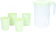 Cocina elegancia La elegancia de la cocina es posible con tazas de 22 x 20 cm de 5 piezas verdes
