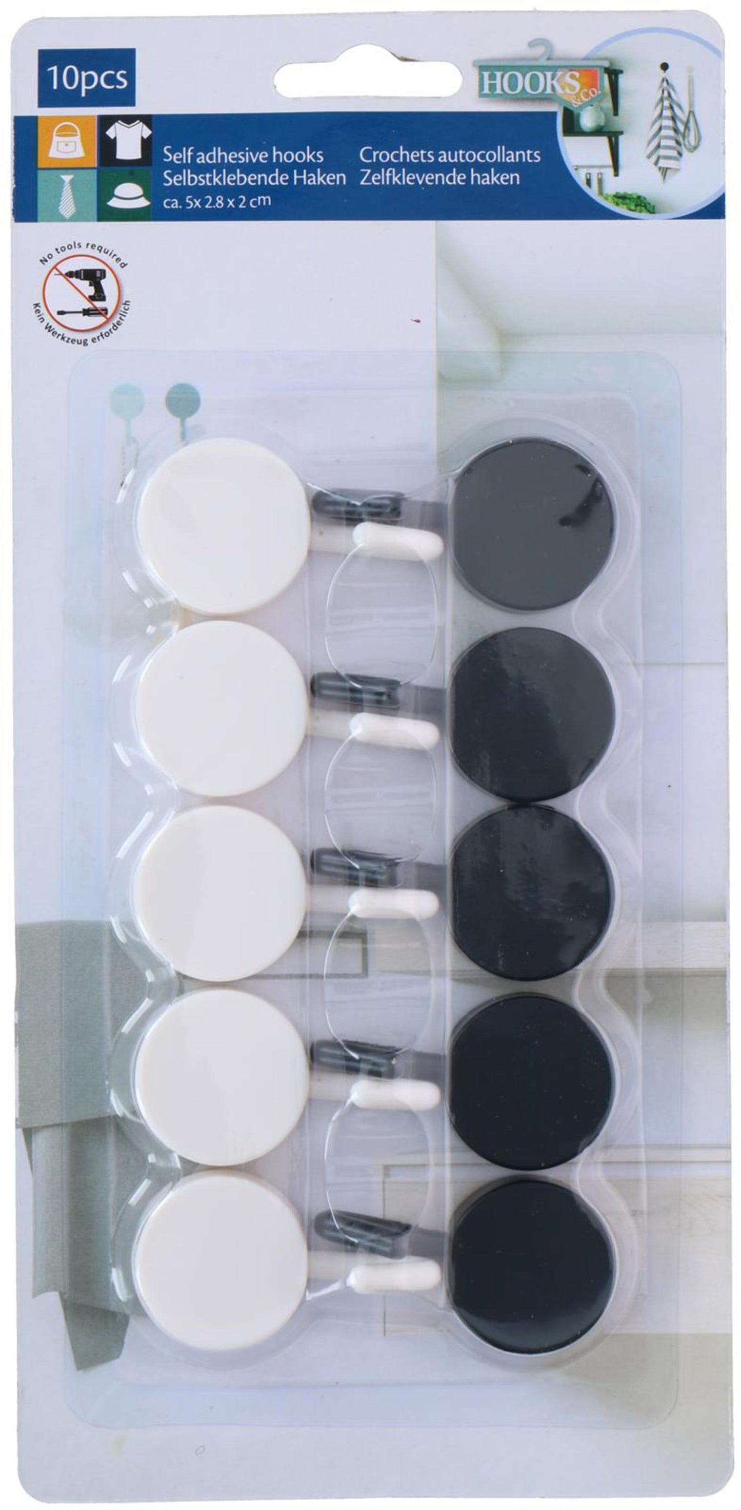 Lifetime haken zelfklevend kunststof 10 stuks