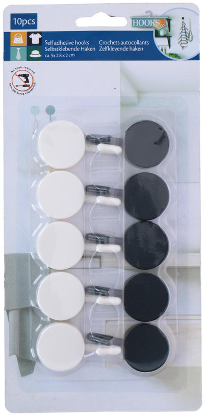 Lifetime haken zelfklevend kunststof 10 stuks
