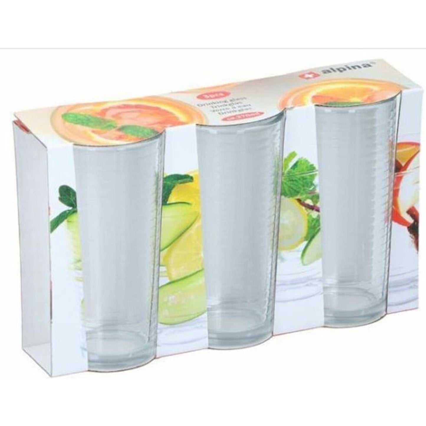 Alpina drinkglas 270ml ã˜6,5x13,5cm set a 3 stuks