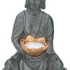 Grundig Grundig Buddha Imagen con botón LED de solar LED DURO DE FUEGO DE FUEGO 6-8 horas 17x16x27cm