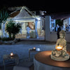 Grundig Grundig Buddha Imagen con botón LED de solar LED DURO DE FUEGO DE FUEGO 6-8 horas 17x16x27cm