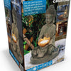 Grundig Grundig Buddha Imagen con botón LED de solar LED DURO DE FUEGO DE FUEGO 6-8 horas 17x16x27cm