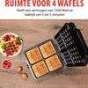 Alpina Waffleijzer Bruselas Waffles Cubo sin estribo 4 Waffles 1200W