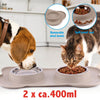 Pet voerbak met mat en stalen bak 45x27x4,2cm