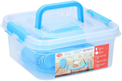 Alpina 4-persoons picknickset in box