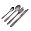 Set posate Alpina in acciaio inox 16 pezzi nero