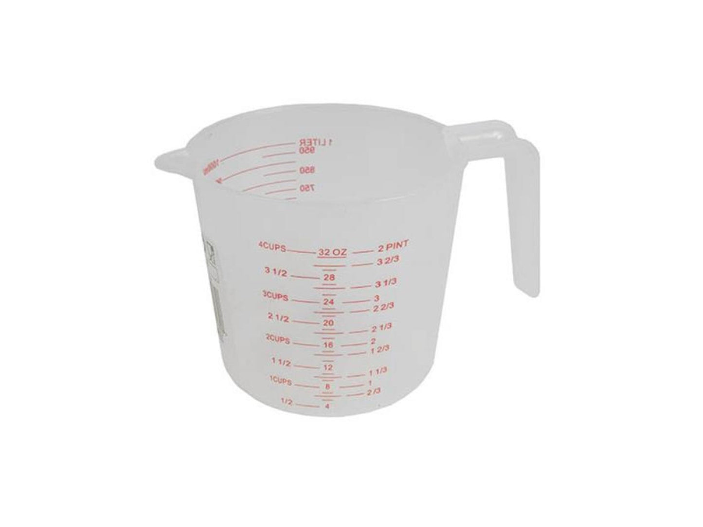 Tazza di misurazione in plastica di base 1L