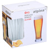 Vaso de cerveza Alpina 415ml ø6,7cm caja de 6uds